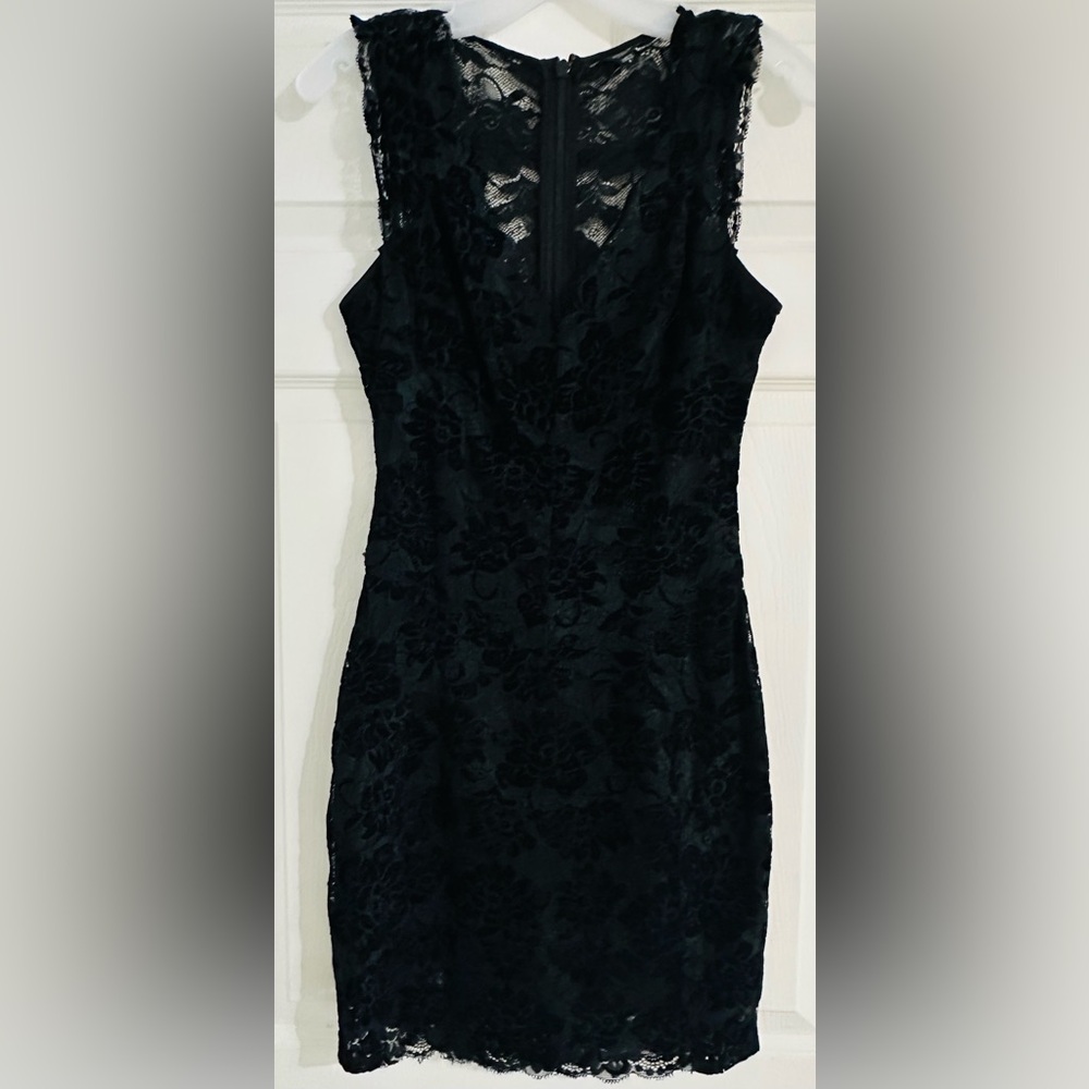 Guess Black Strapless Floral Dress
